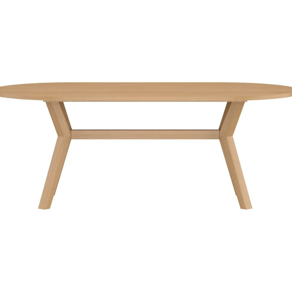 Soikea ruokapöytä Venture Home Kenya, 200x100cm, luonnollinen tiikki