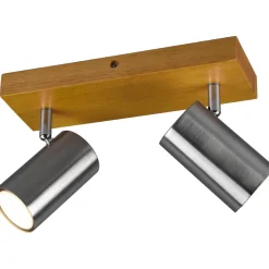 Spottivalaisin Trio Marley 2-os. GU10 teräs/puu