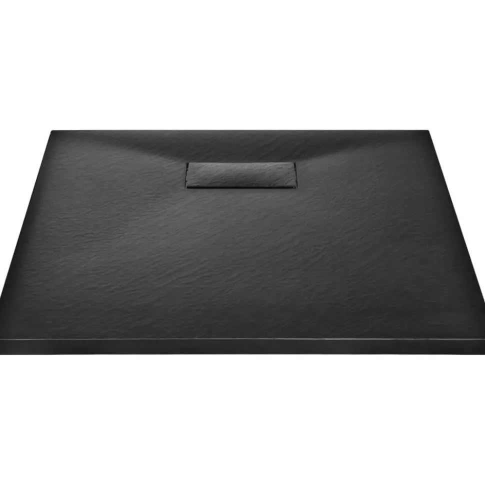 Suihkualusta 90x70 cm SMC musta