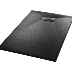 Suihkualusta 100x80 cm SMC musta