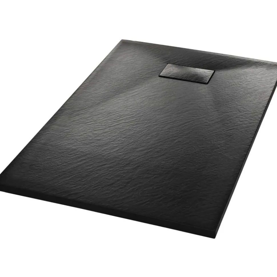 Suihkualusta 100x80 cm SMC musta