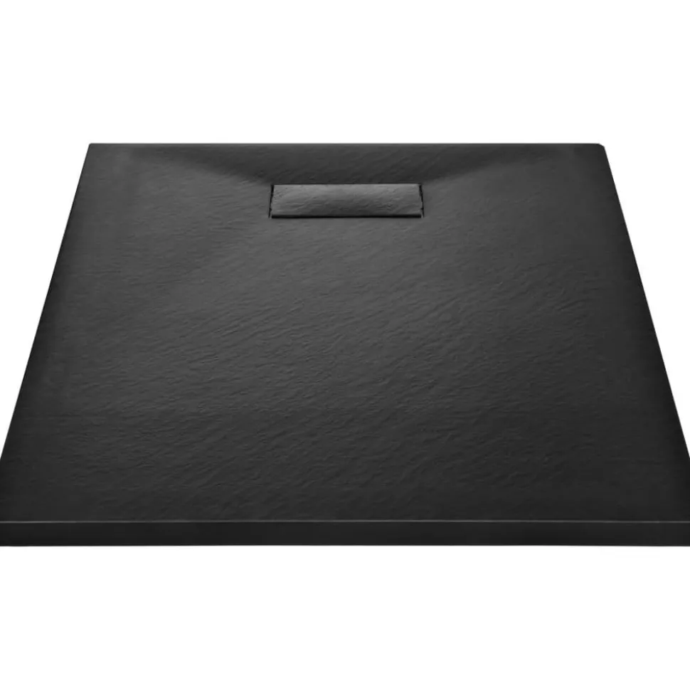 Suihkualusta 100x80 cm SMC musta
