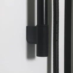 Suihkukaappi Bathlife Betrakta 900x900 mm pyöreä musta kehys valkoinen suihkuseinä