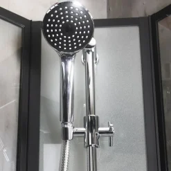 Suihkukaappi Bathlife Betrakta 900x900 mm kaareva musta kehys