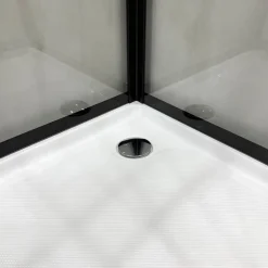 Suihkukaappi Bathlife Betrakta, 80x80cm, suora, kirkas lasi, musta kehys