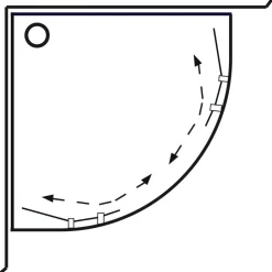Suihkukaappi Hafa Polaris Round 79 oikea