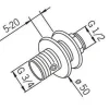 Suihkukaappiliitin Oras 287525 sululla kromi