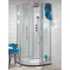 Suihkukaappi Noro Wave 900x900x2090 mm mattahopea/lasi kirkas