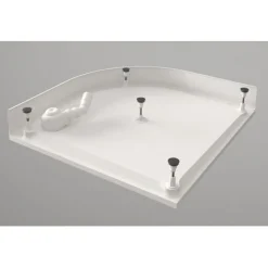 Suihkukulman allas Interia S0029-SET kivimassa 100x100cm valkoinen