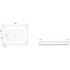 Suihkukulman allas Interia S0020-SET kivimassa 120x90cm valkoinen