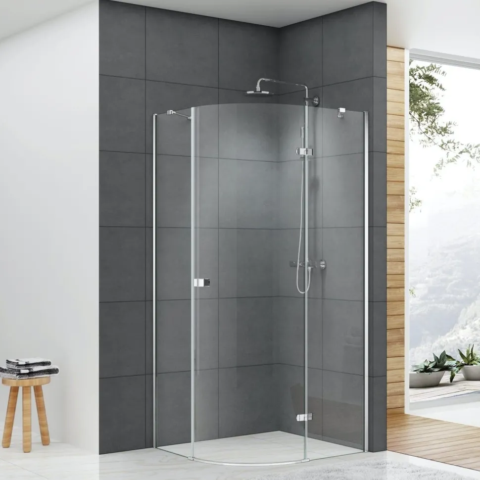 Suihkunurkka Bathlife Diskret eri kokoja oikea kromi