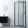 Suihkunurkka Bathlife Profil 1000x1000 mm kaksi ovea musta kehys
