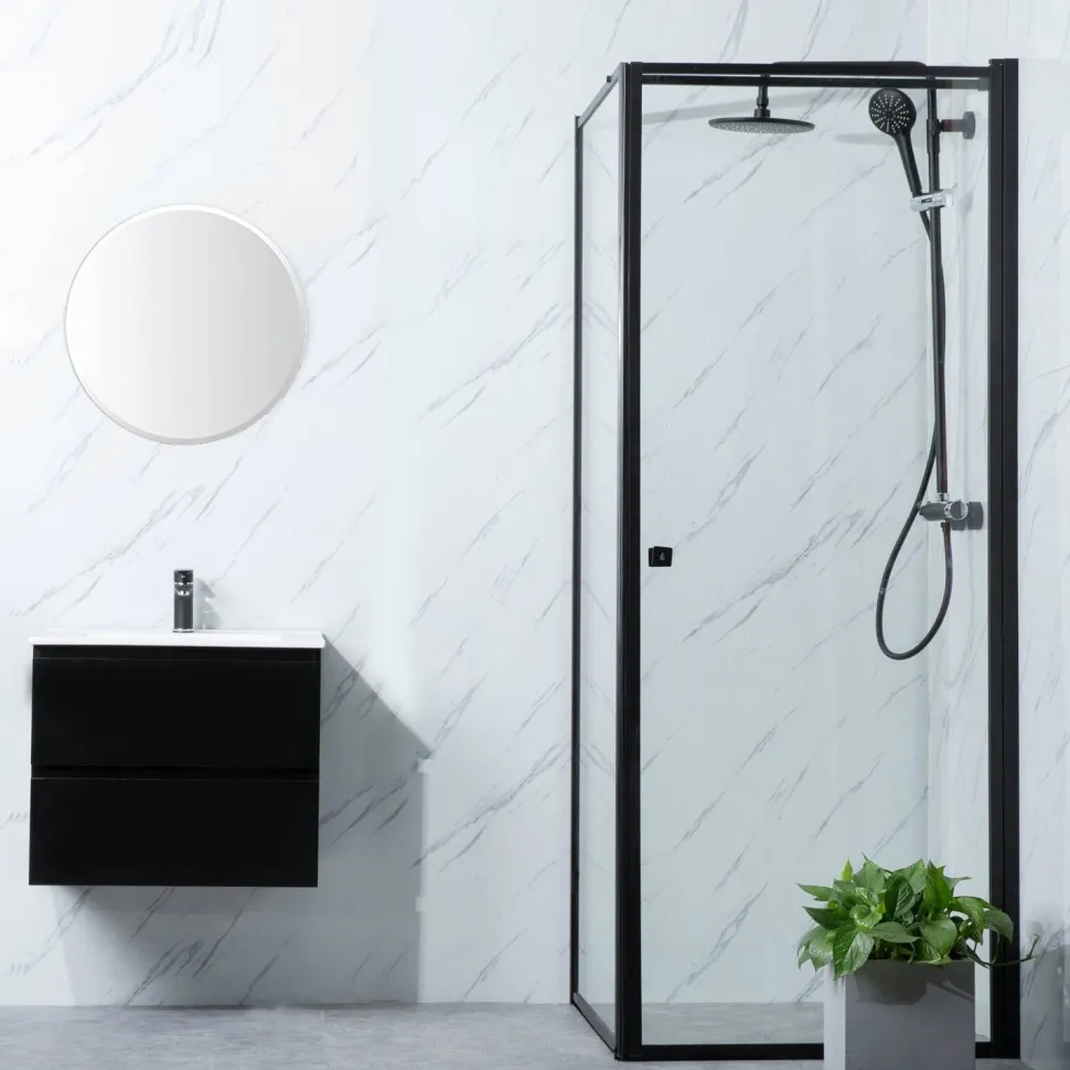 Suihkunurkka Bathlife Profil, 700-1000mm, musta, eri kokoja