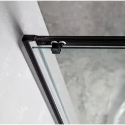 Suihkunurkka Interia Sigma Simply Black R550, kaareva, kirkas lasi, eri kokoja