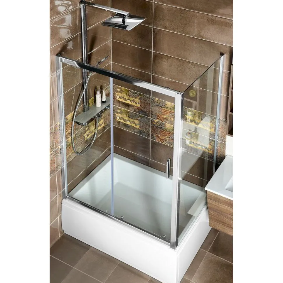 Suihkuovi Interia Deep, 1200x1650 mm, kirkas lasi