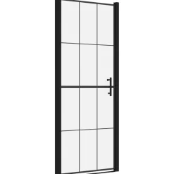 Suihkuovi karkaistu lasi 91x195cm musta