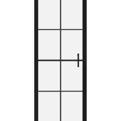 Suihkuovi karkaistu lasi 91x195 cm musta