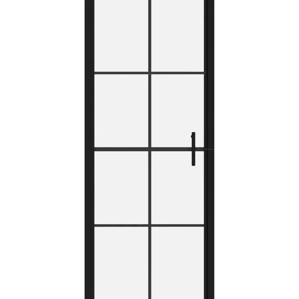 Suihkuovi karkaistu lasi 91x195 cm musta