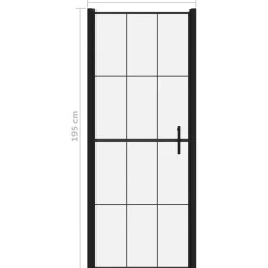 Suihkuovi karkaistu lasi 81x195cm musta