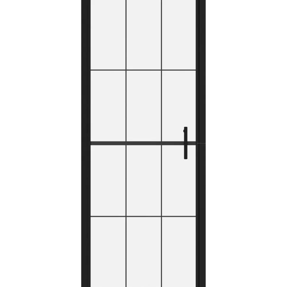 Suihkuovi karkaistu lasi 81x195cm musta