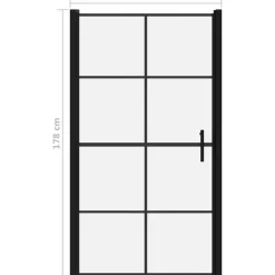 Suihkuovi karkaistu lasi 100x178 cm musta