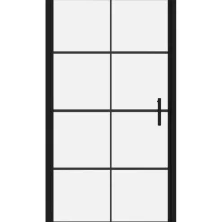 Suihkuovi karkaistu lasi 100x178 cm musta