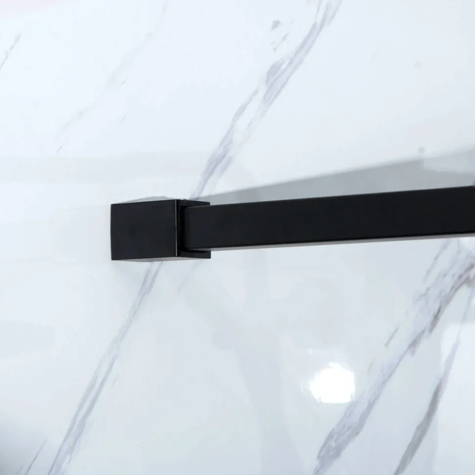 Suihkuseinä Bathlife Profil 700x2000 mm kirkas lasi musta