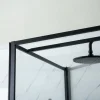 Suihkuseinä Bathlife Profil 1000x2000 mm kirkas lasi musta