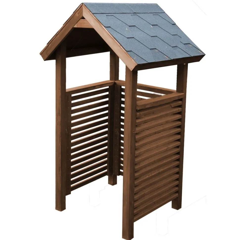 Suunnikas jätekatos 84x84 cm ruskea 240 l astialle