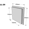 Takkaluukku Suora 470 x 470mm eri värivaihtoehtoja