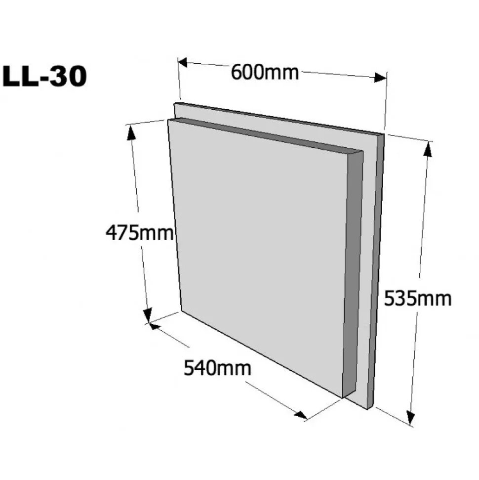 Takkaluukku Suora 600 x 535mm eri värivaihtoehtoja