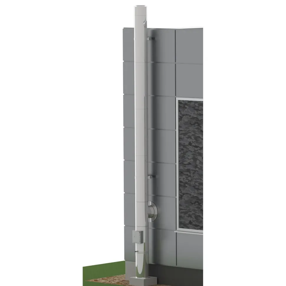 Takkapiippupaketti Jeremias Vision Ø150/3000 mm harmaa