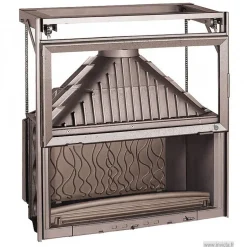 Takkasydän 1100 Grande Vision, ylös avautuva luukku, 18 kW, harmaa/malmi, 265 kg