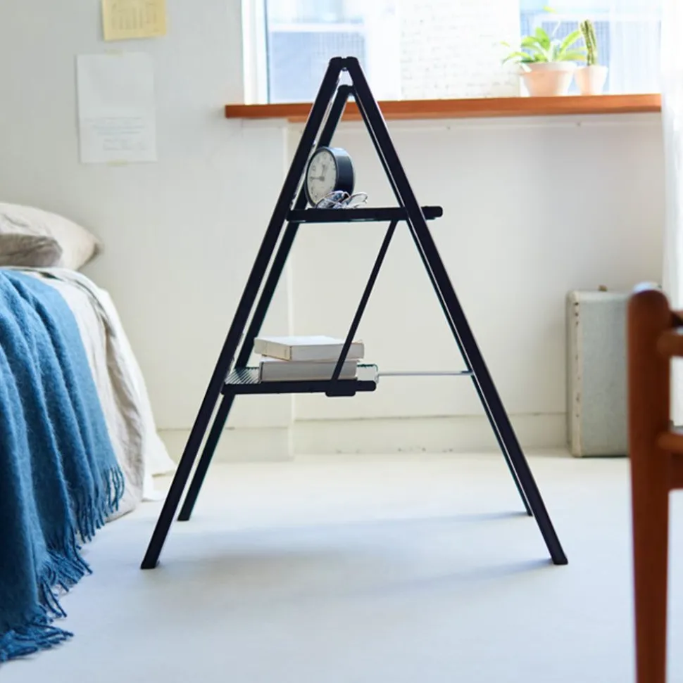 Taloustikas Hasegawa Lucano SlimStep, 2-askelmaa, alumiini, musta