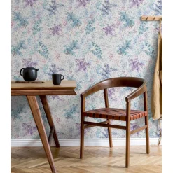 Tapetti Flora kukkakuvio, vinyylipinta, romanttinen, eri värejä