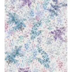Tapetti Flora kukkakuvio, vinyylipinta, romanttinen, eri värejä