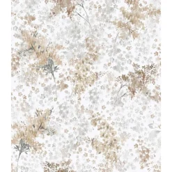 Tapetti Flora kukkakuvio, vinyylipinta, romanttinen, eri värejä