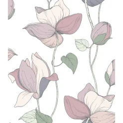Tapetti Flora Lily, vinyylipinta, eri värejä