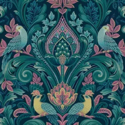 Tapetti Grandeco Arcadia A67801-A67802, non-woven, vinyylipinta, lintu