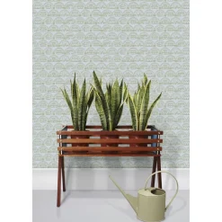 Tapetti Mini Moderns Metroland, paperi, kaupunki, moderni, sini-vihreä