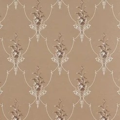 Tapetti Sandudd Isoäidin aikaan 4833-7, non-woven, kukka, ruskea