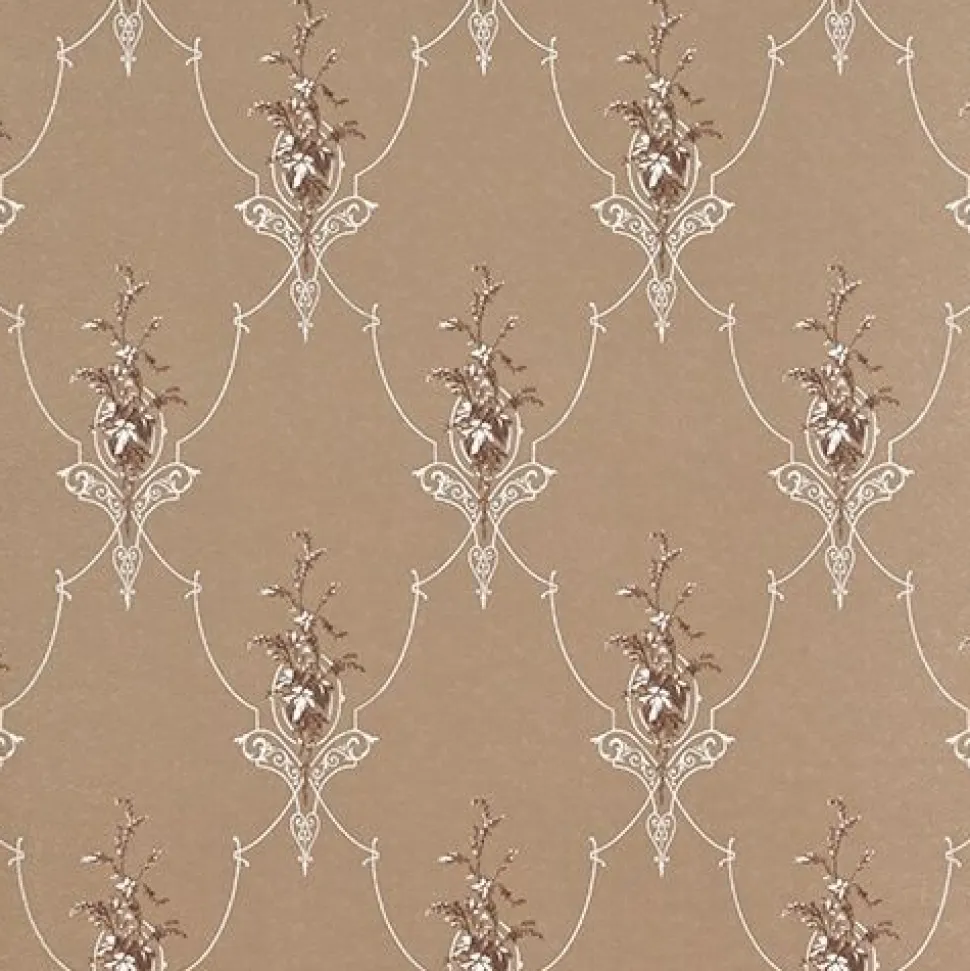 Tapetti Sandudd Isoäidin aikaan 4833-7, non-woven, kukka, ruskea