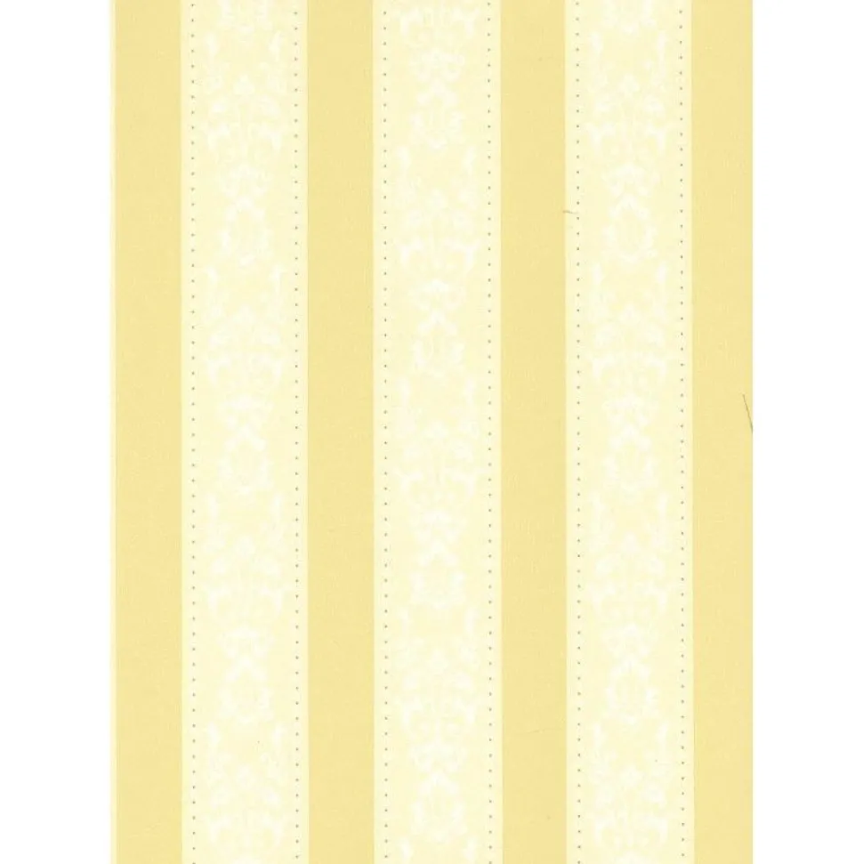 Tapetti Sandudd Isoäidin aikaan 4831-4, non-woven, ornamentti, raita, keltainen/valkoinen