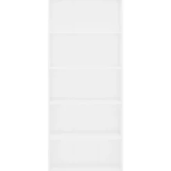 5-tasoinen kirjahylly valkoinen 80x30x189 cm lastulevy