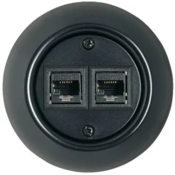 Telerasia Schneider Electric Renova 2xRJ45, Cat 6, musta