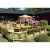 Terassielementti Viuhkalaatan kehikko T41R ruskea