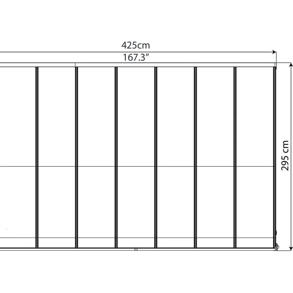 Terassikatos Palram-Canopia Olympia 3x4,25 m harmaa/kirkas