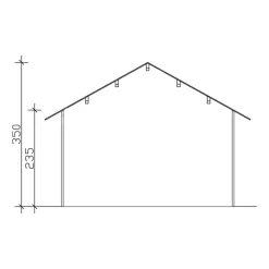 Terassin katos Skan Holz Bern kesämökeille 12,1 m²