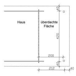 Terassin katos Skan Holz Bern kesämökeille 12,1 m²