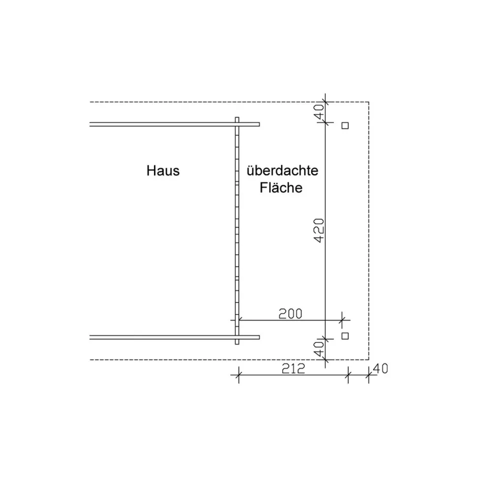 Terassin katos Skan Holz Toronto kesämökeille 12,1 m²